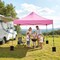 Heavy Duty 10x10 FT Instant Gazebo Tent with Awning, 3 Sidewalls, Sturdy Metal Frame, Adjustable Heights Outdoor Shelter for Camping and Events